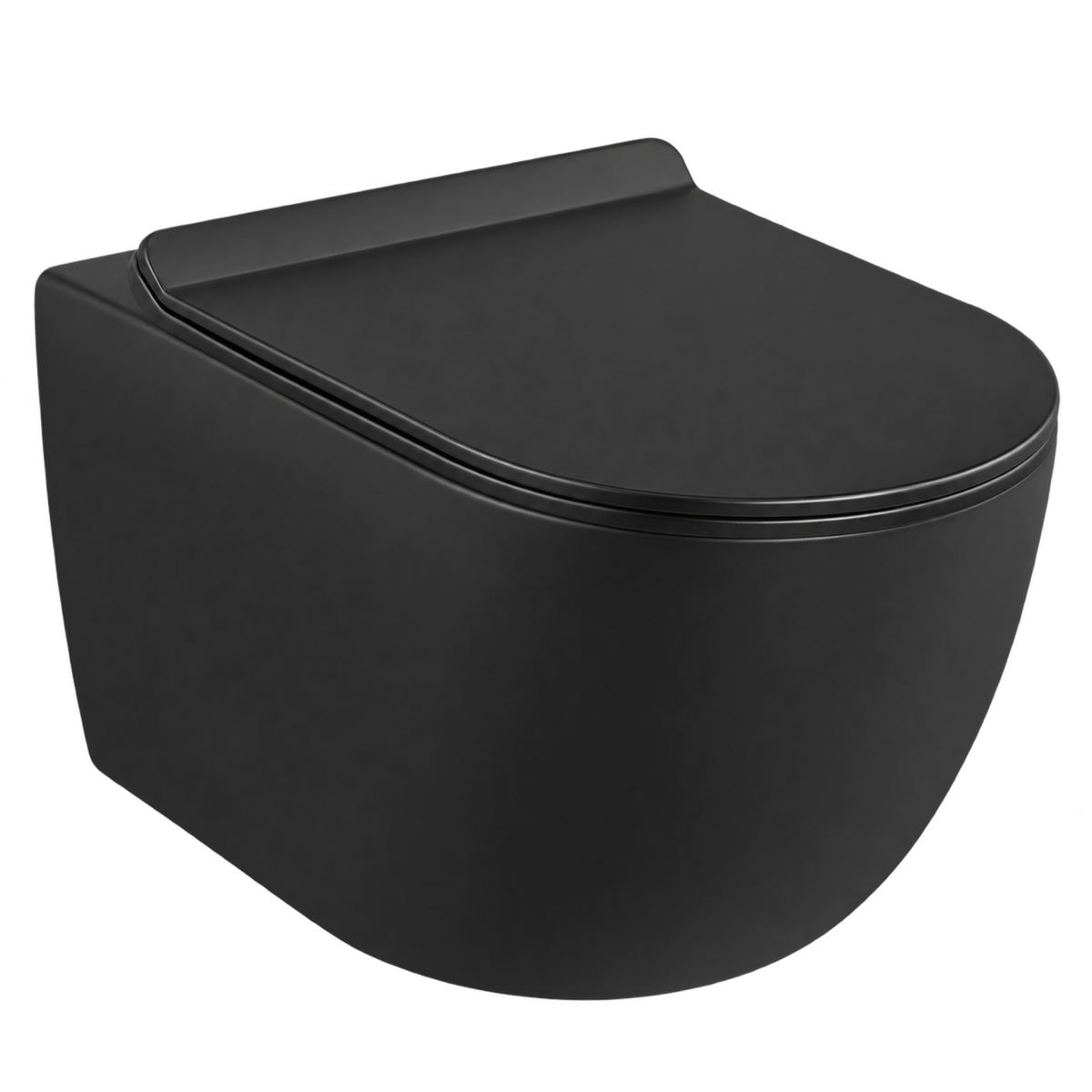 SANIKB FT-176 ceramic wall-hung toilet, matt black