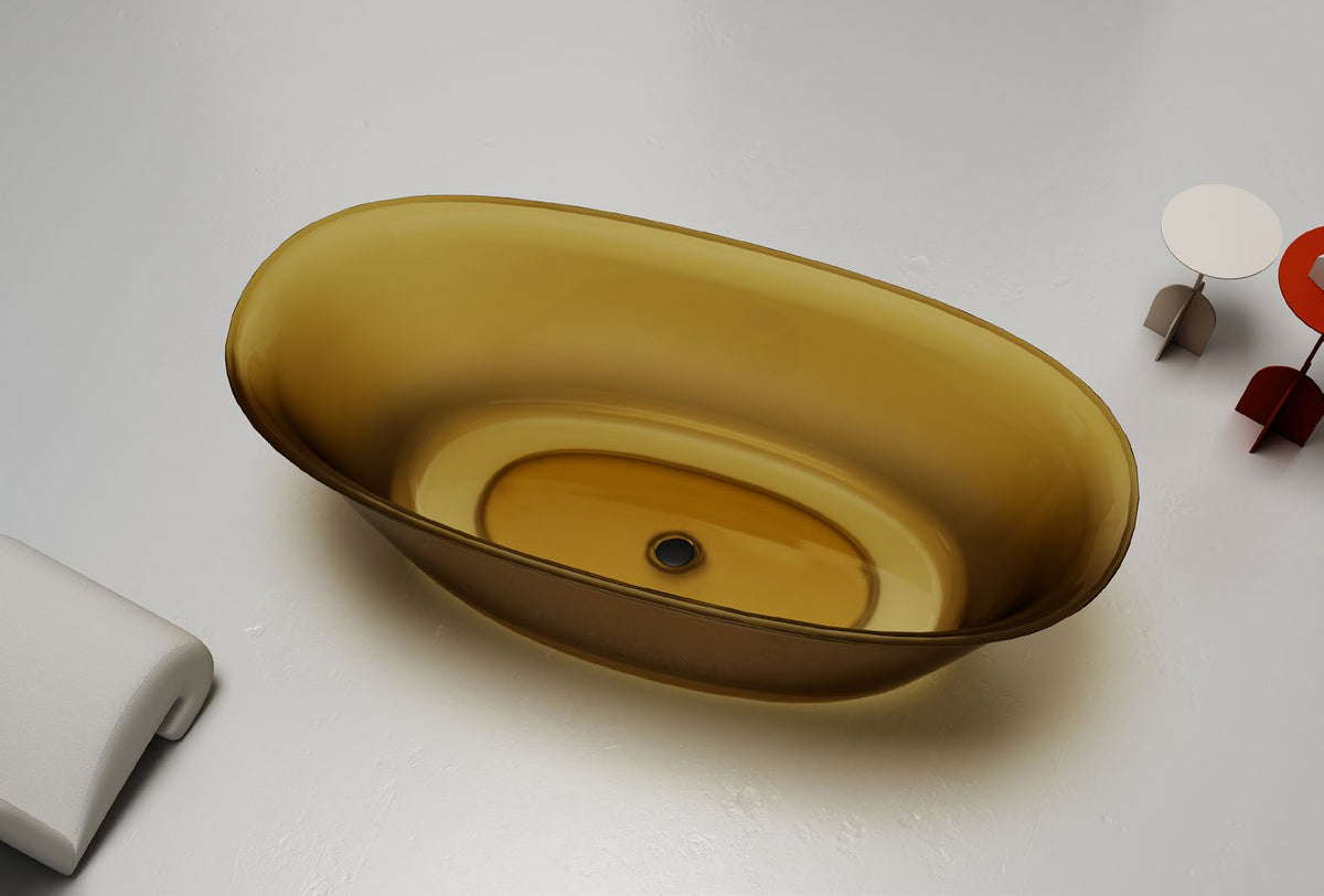 Golden Flared Transparent Bathtub; original factory model XA-8823T catalogue detail view 2