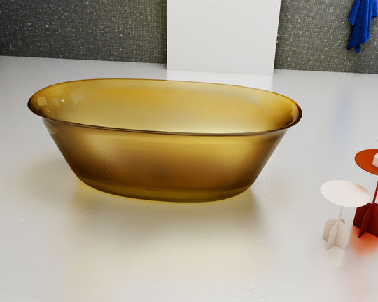 Golden Flared Transparent Bathtub; original factory model XA-8823T complete product view