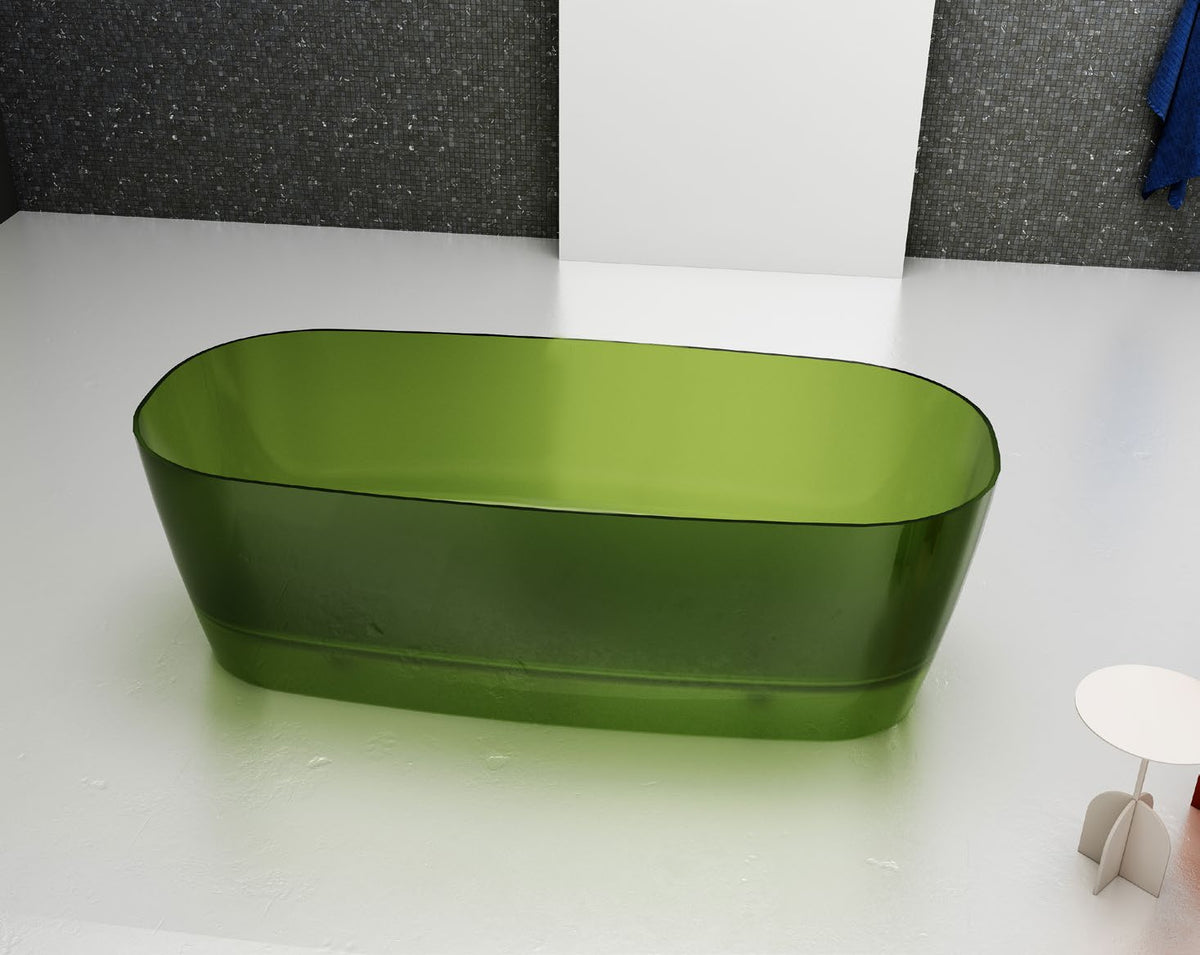 Green Capsule Transparent Bathtub; original factory model TW-8606T catalogue detail view 2