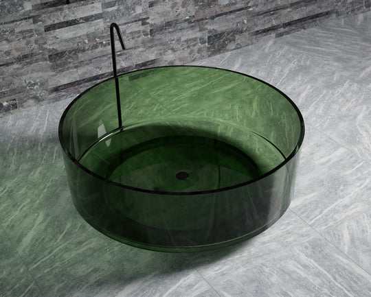 Green Round Transparent Bathtub; original factory model TW-8709T catalogue detail view 1