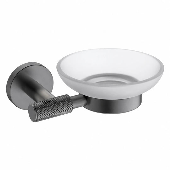 Gun Grey Soap Dish — wall-mounted SUS304 stainless steel bathroom hardware | SANIKB