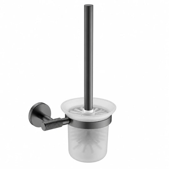 Gun Grey Toilet Brush Holder — wall-mounted SUS304 stainless steel bathroom hardware | SANIKB