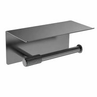 Gun Grey Toilet Paper Holder with Shelf