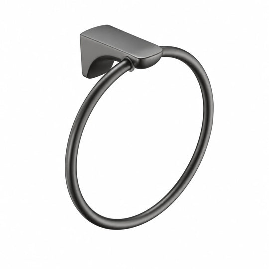 Gun Grey Towel Ring — wall-mounted SUS304 stainless steel bathroom hardware | SANIKB
