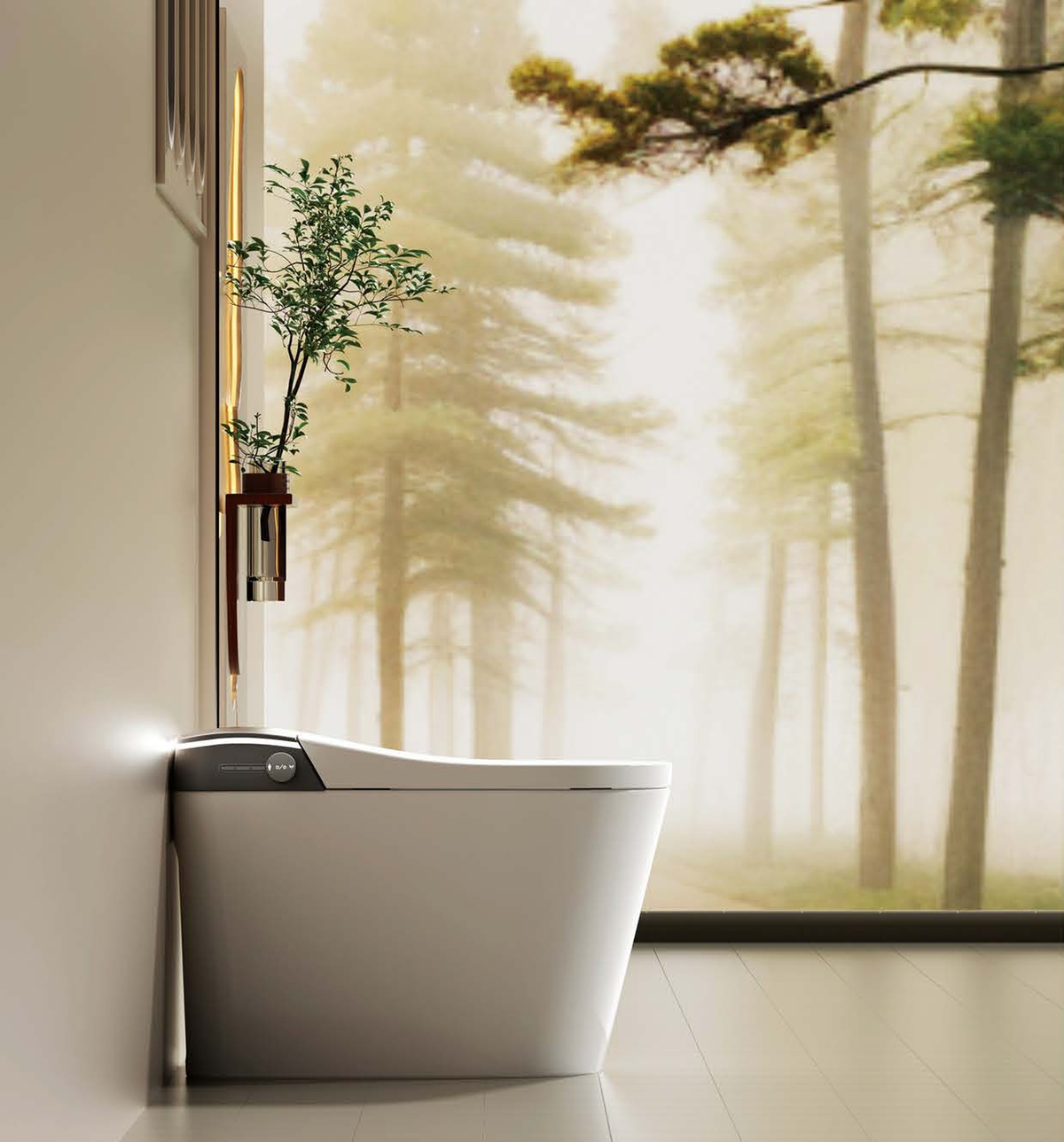SANIKB H831 toilet bidet combination, installed scene