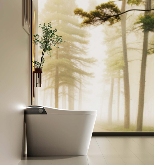 SANIKB H831 toilet bidet combination, installed scene