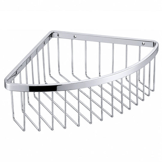 Polished Chrome Corner Basket — wall-mounted SUS304 stainless steel bathroom hardware | SANIKB