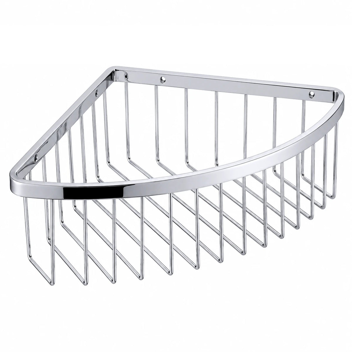 Polished Chrome Corner Basket — wall-mounted SUS304 stainless steel bathroom hardware | SANIKB