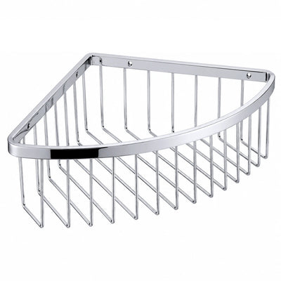 Polished Chrome Corner Basket — wall-mounted SUS304 stainless steel bathroom hardware | SANIKB