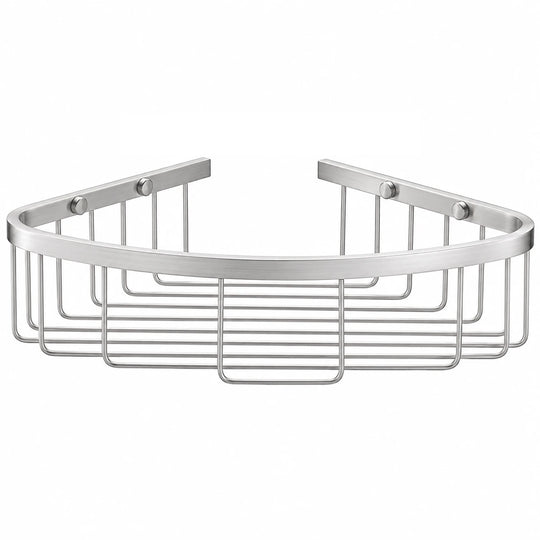 Polished Chrome Corner Basket — wall-mounted SUS304 stainless steel bathroom hardware | SANIKB