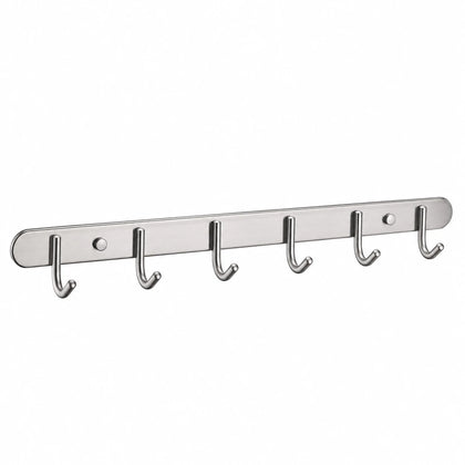 Polished Chrome Hook Rail — wall-mounted SUS304 stainless steel bathroom hardware | SANIKB