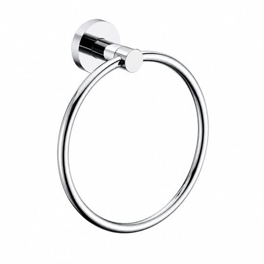 Polished Chrome Towel Ring — wall-mounted SUS304 stainless steel bathroom hardware | SANIKB