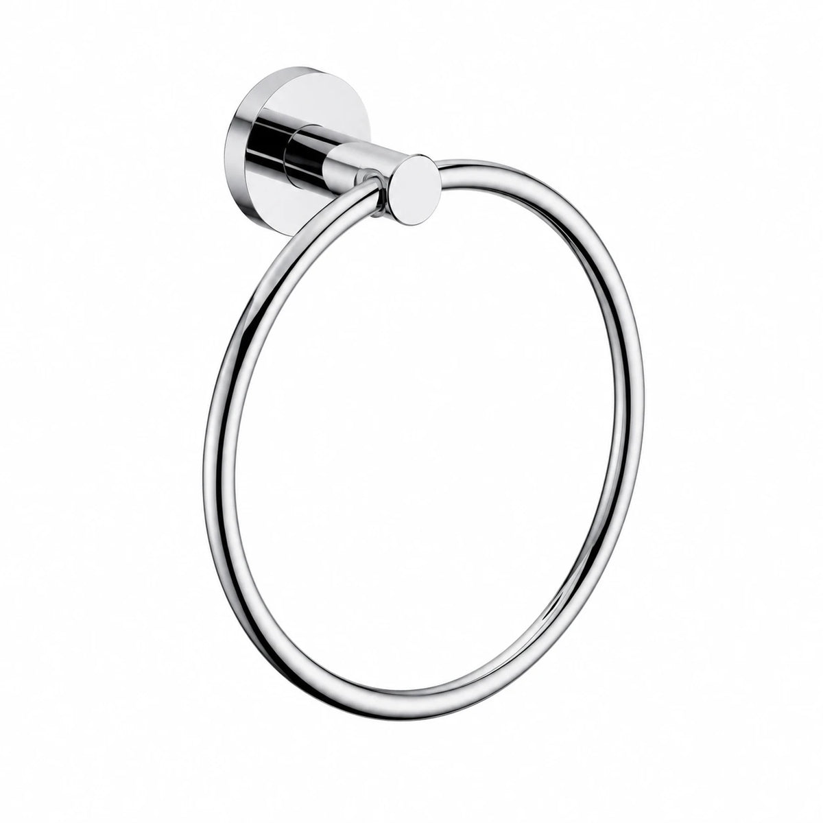 Polished Chrome Towel Ring — wall-mounted SUS304 stainless steel bathroom hardware | SANIKB