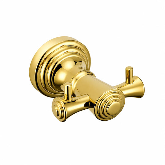 Polished Gold Robe Hook — wall-mounted SUS304 stainless steel bathroom hardware | SANIKB