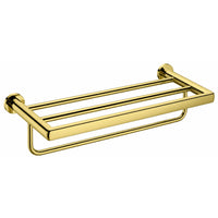 Polished Gold Towel Rack with Bar