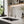 Pull down kitchen faucet brass, installed kitchen lifestyle scene — SANIKB FYF-05027
