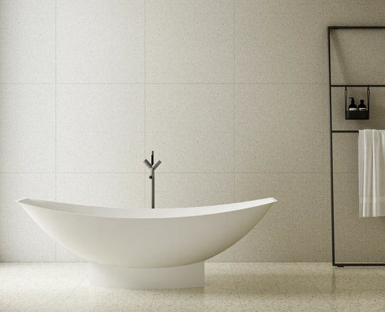 Raised End Boat Solid Surface Bathtub - T8991; complete model view