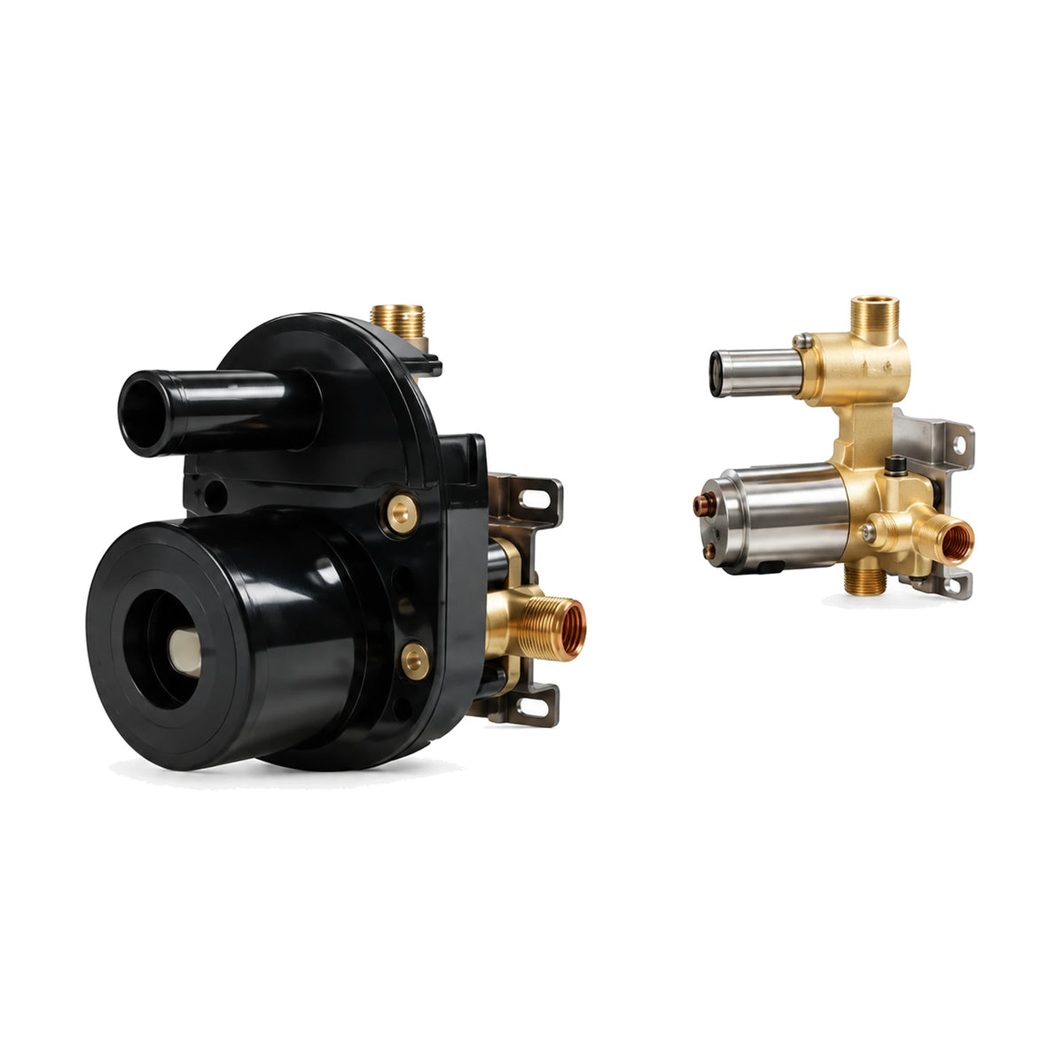 In-wall rough-in valve for Slim Pillar Brushed Gold Diverter Shower Valve Trim Kit — SANIKB SP1020 22 43 2