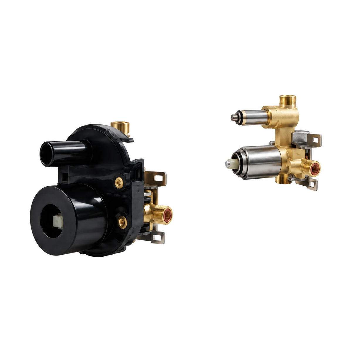 In-wall rough-in valve for Slant Cut Chrome & Rose Gold Diverter Shower Valve Trim Kit — SANIKB SP1014 22 59 2