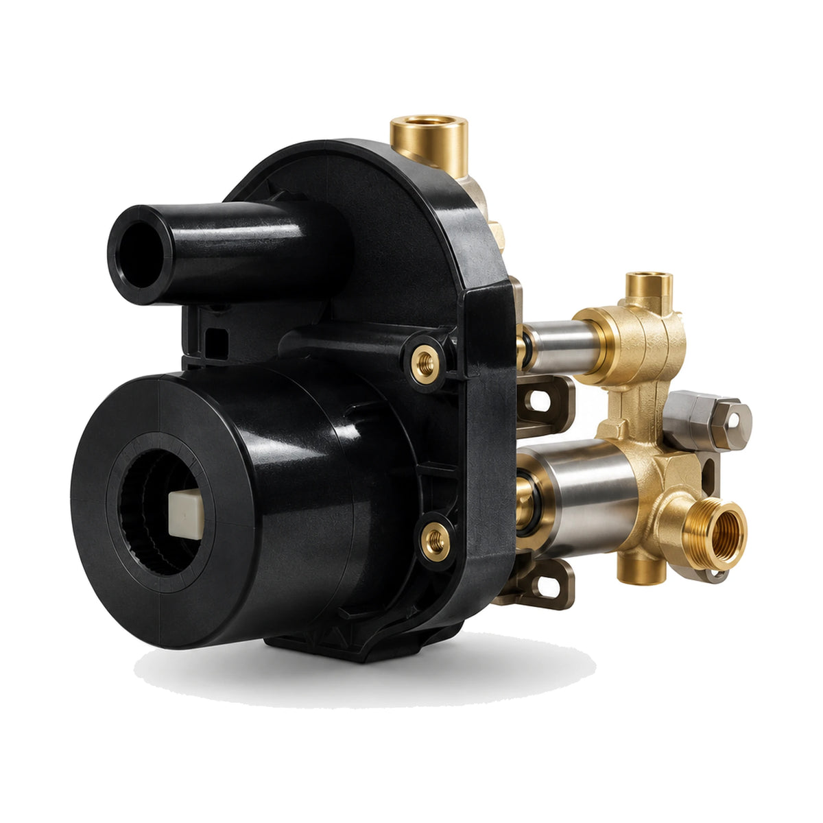 In-wall rough-in valve for Ring Dial Matte Black & Rose Gold Shower Valve Trim Kit — SANIKB SP1004F 22 64 1