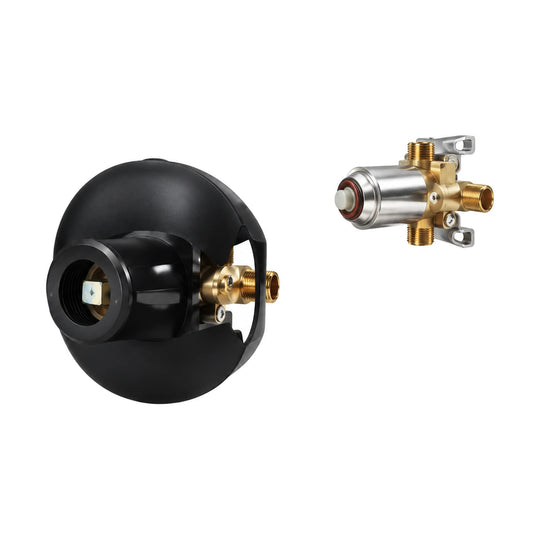 In-wall rough-in valve for Six Facet Matte Black & Rose Gold Shower Valve Trim Kit — SANIKB SP1026 21 10 1