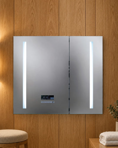 Side Bar LED Mirror Cabinet with Lower Display — full product view; KS-4006