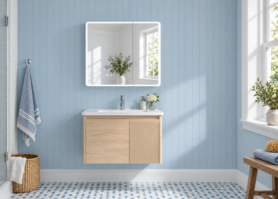 Single Panel LED Mirror Cabinet — full product view; KS-4001