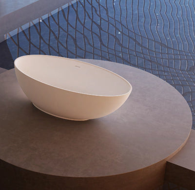 Soft Shell Oval Solid Surface Bathtub - T8203; complete model view