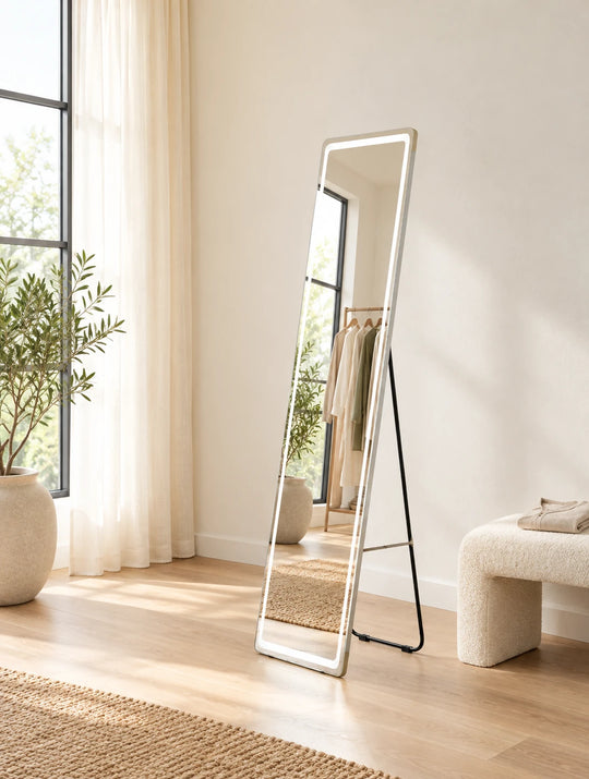 Stand Display Full Length LED Mirror — full product view; YJ