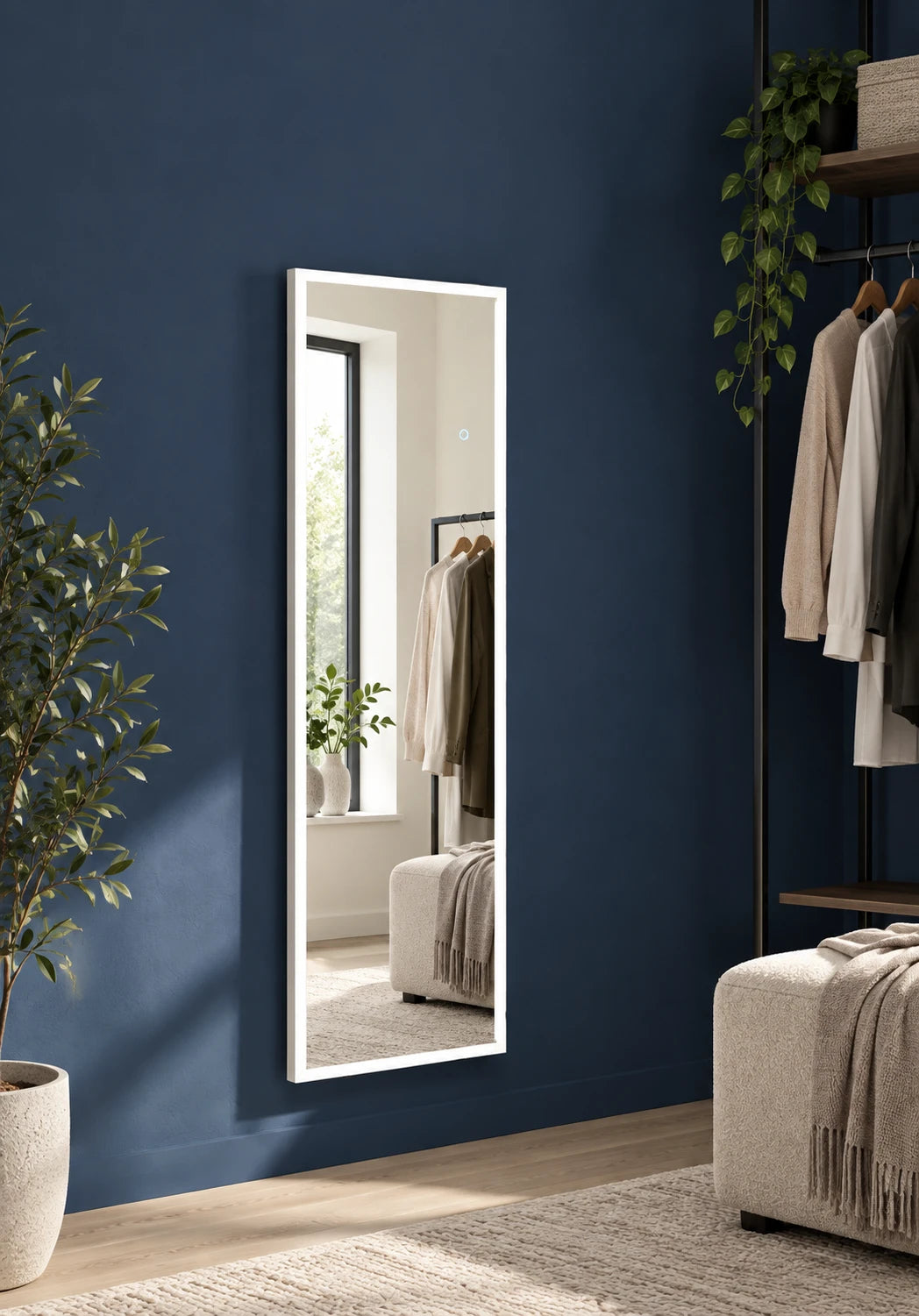 Straight Edge Full Length LED Mirror — catalog detail view; ZJ
