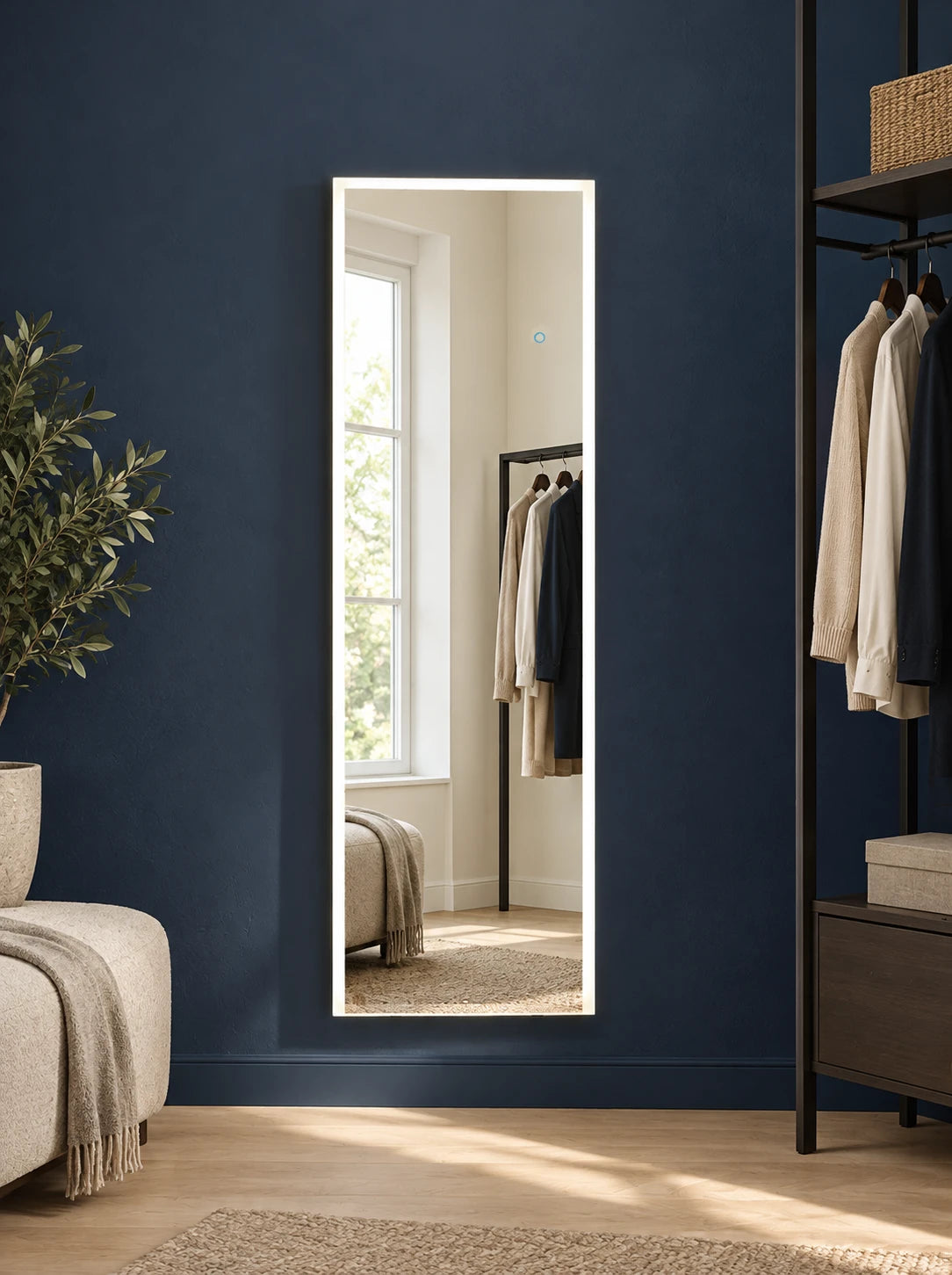 Straight Edge Full Length LED Mirror — full product view; ZJ