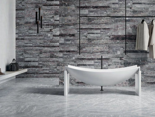 Straight Support Boat Solid Surface Bathtub - T8997-2; complete model view