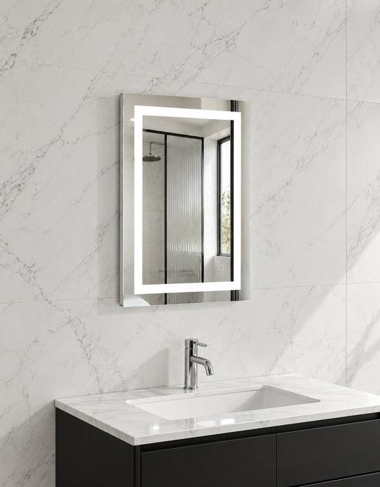 Tall Rectangle Perimeter LED Bathroom Mirror — full product view; KS-009-1009