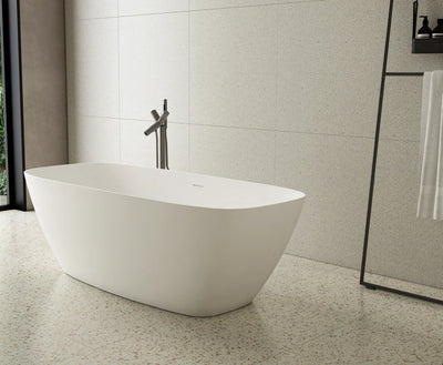 Tapered Side Oval Solid Surface Bathtub - T8508; complete model view