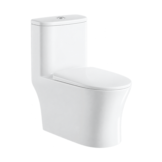SANIKB TC-7113 27 inch swirl flush one piece toilet 10 inch rough in