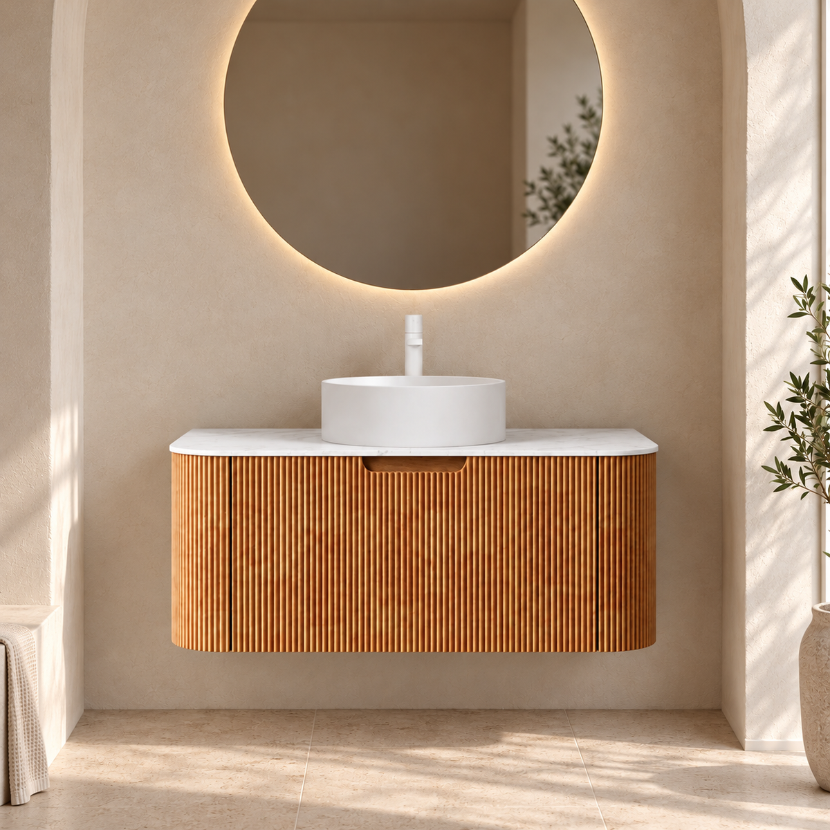 SANIKB DINA bathroom vanity in an illustrative bathroom setting