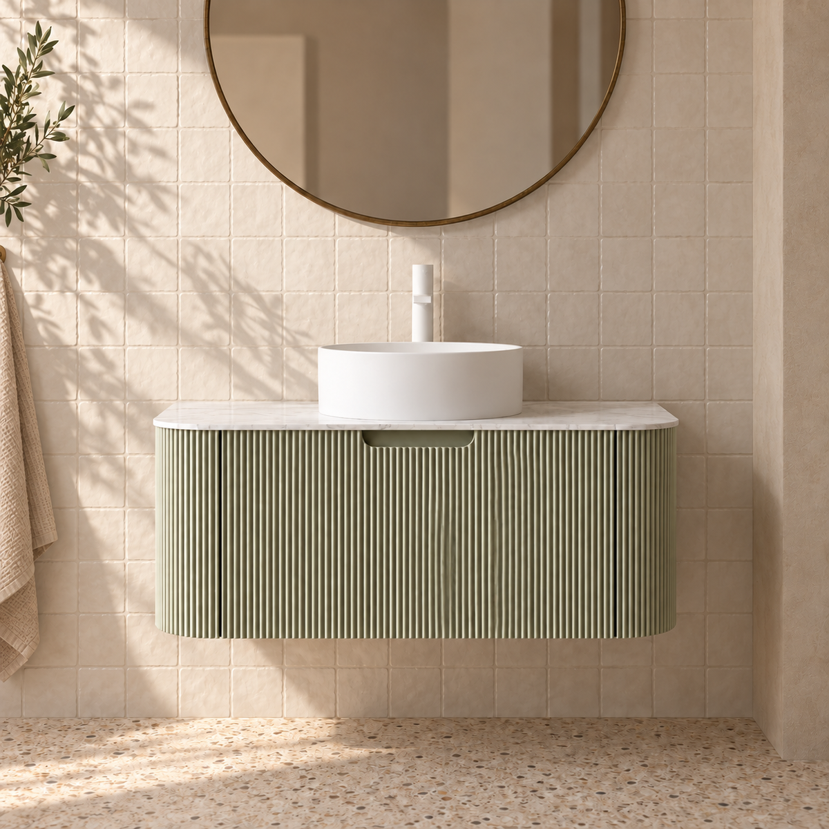 SANIKB DINA-GN bathroom vanity in an illustrative bathroom setting