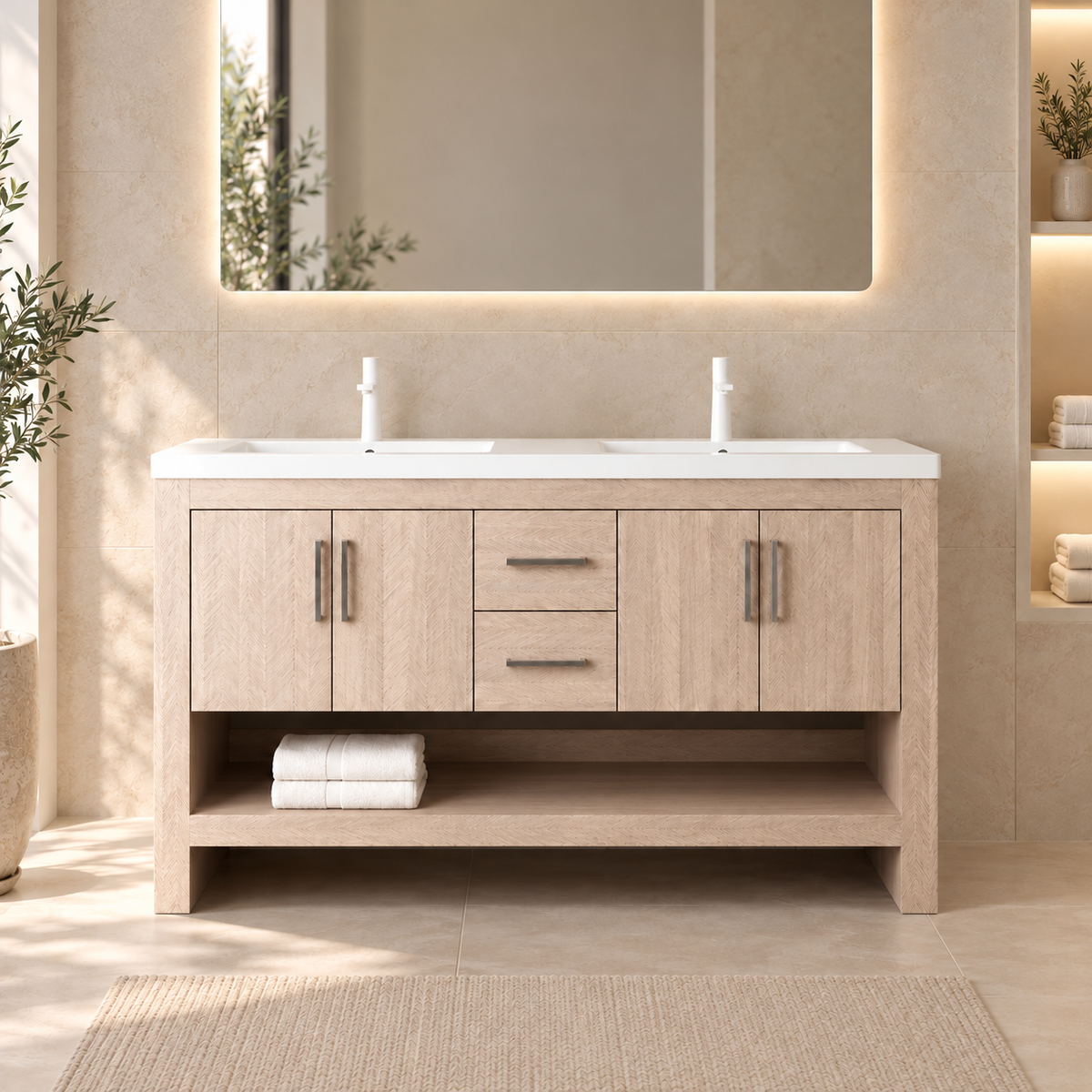 SANIKB LUCCI bathroom vanity in an illustrative bathroom setting
