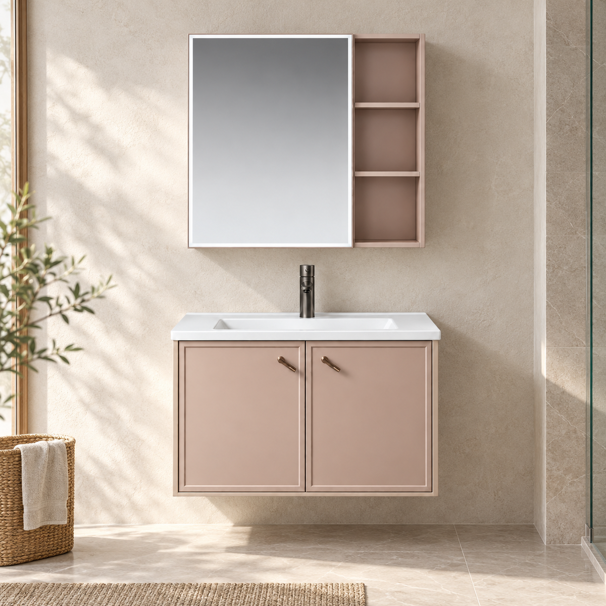 SANIKB NB-502A-800 vanity in an illustrative bathroom setting