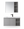 NB-503-800 vanity cabinet, basin and matching mirror on white background