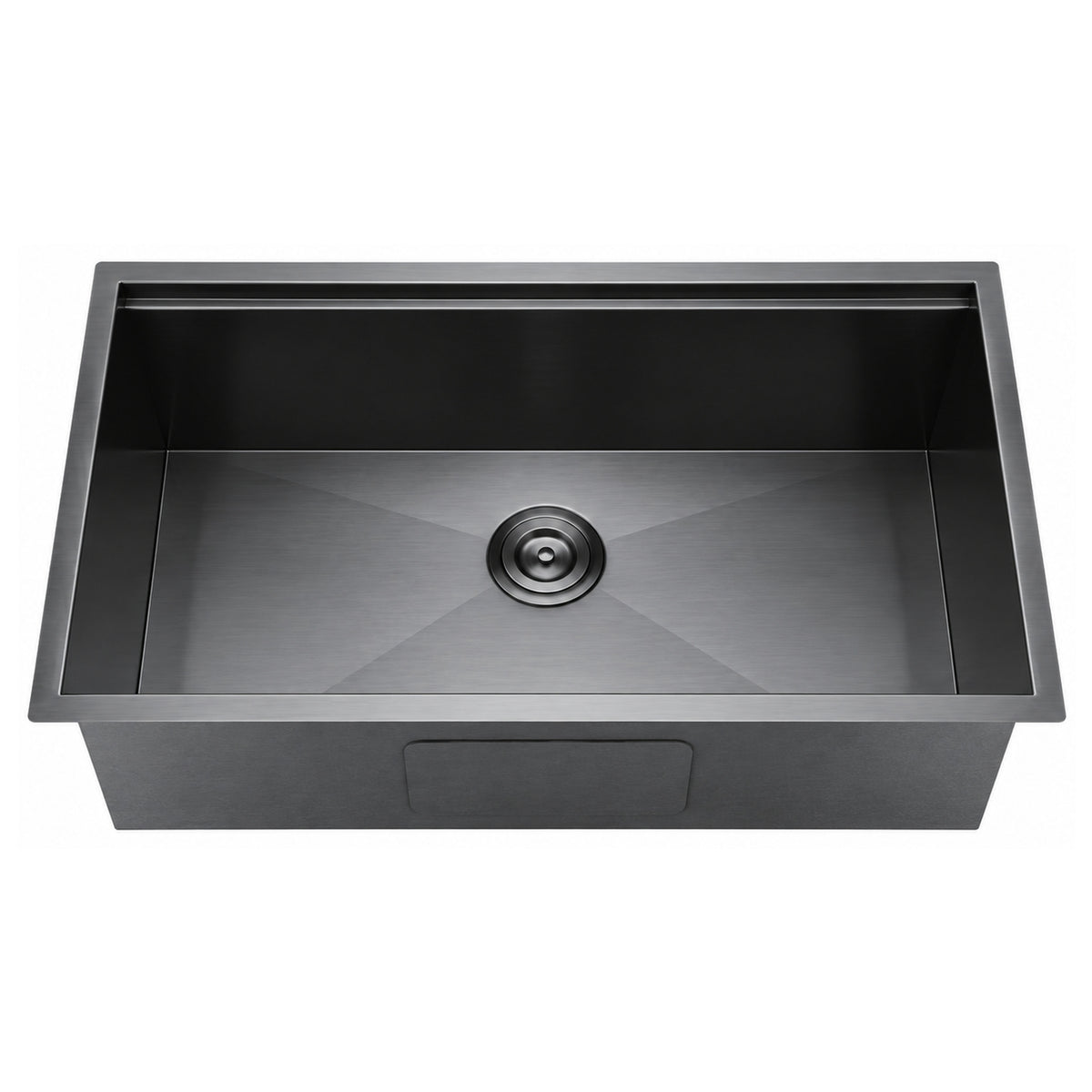 SANIKB W3219S — Nano Black Undermount Ledge Stainless Steel Kitchen Sink 32x19