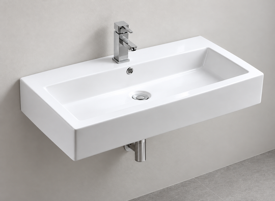 SANIKB D146 white wall-mounted ceramic basin