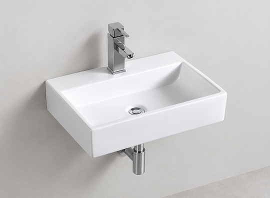 SANIKB D291 white wall-mounted ceramic basin