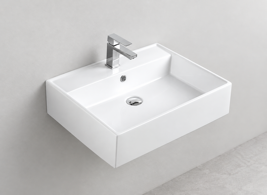 SANIKB D292 white wall-mounted ceramic basin