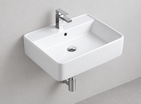 SANIKB D299 white wall-mounted ceramic basin