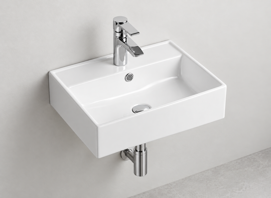 SANIKB D349A white wall-mounted ceramic basin