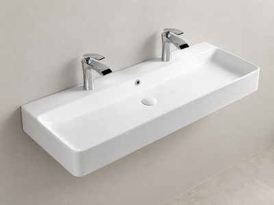 SANIKB D428 white wall-mounted ceramic basin