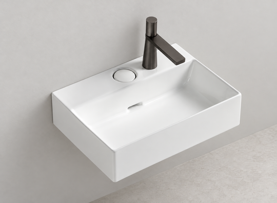 SANIKB D561A white wall-mounted ceramic basin