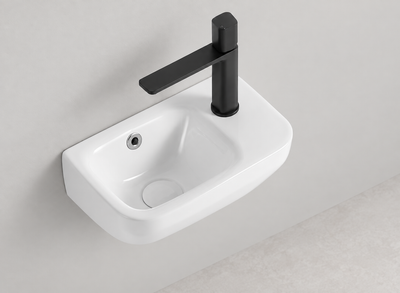 SANIKB D593A white wall-mounted ceramic basin